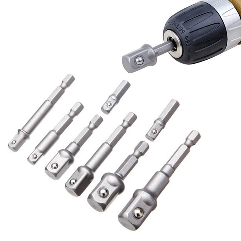  1/4 Inch Hex Power Drill Driver Socket Adapter Extension Set Chrome Vanadium Steel
