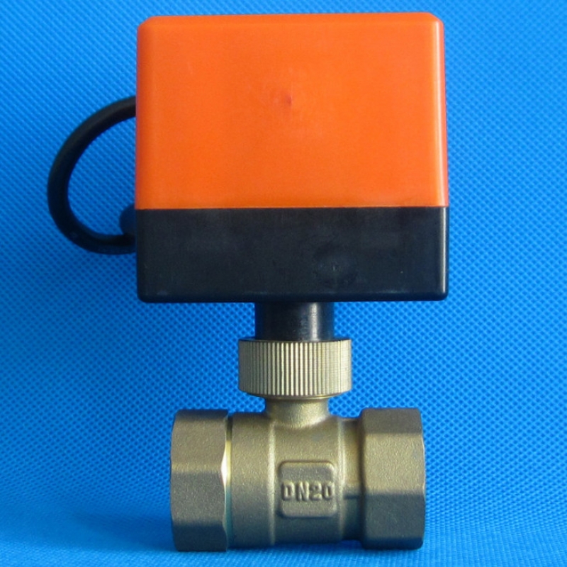 Motorized Electric Brass Ball Valves 3 Wire AC 220V Full Port Valve